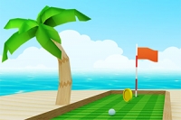 Mini-golf 3D pe plajă pentru scoruri mari și șanse suplimentare