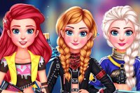 Prințesele Anna, Elsa, Alba ca Zăpada și Ariel în jocul mai font FF