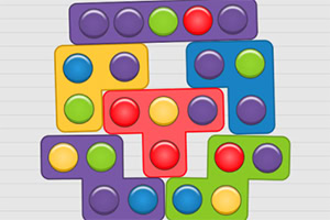 Piese de puzzle colorate, interconectate, cu buline circulare în relief