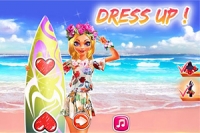 Distracție plăcută alături de Nina, fata surfer, pe plajă!
