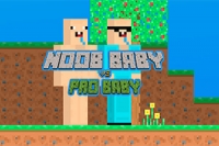 Noob Baby vs Pro Baby este un joc de aventură uimitor pentru doi jucători