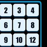 Grid cu butoane numerotate de la 1 la 12, aranjate pe trei rânduri și patru coloane