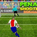 Un jucător de fotbal se pregătește să execute un penalty în fața unui portar pe un teren de fotbal, cu tribunele pline de spectatori colorati în fundal