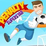 Un portar desenat prinde o minge de fotbal în fața unei porți, pe un fundal albastru, cu un titlu colorat în partea stângă sus