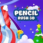 Om de zăpadă vesel cu trei creioane mari colorate și decorațiuni festive pe un fundal albastru vibrant