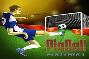 Fotbalist îmbrăcat în echipament albastru și alb, lovind o minge spre o poartă cu un fundal luminos