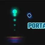 Ilustrație cu sfere luminoase și textul „PORTAL” pe un fundal întunecat