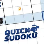 O imagine cu un puzzle de tip grilă numerotată, cu titlul Quick Sudoku și cifrele 3, 4 și 2 evidențiate