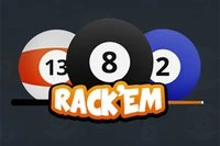 Rackem este un joc de biliard online distractiv pentru 2 jucători cu bila 8