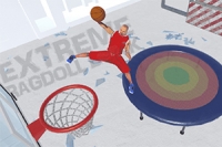 Trăiește provocările captivante ale baschetului cu Ragdoll Mega Dunk