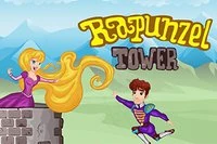 Vrajitoarea rea o ține pe Rapunzel într-un turn foarte înalt