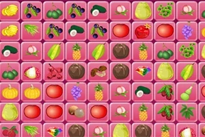 Casetă roz cu diverse fructe și legume ilustrate pe ele