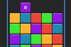 Blocuri colorate aranjate într-un grid, cu un bloc violet etichetat cu numărul 18 în partea de sus