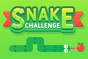 Textul „Snake Challenge” este însoțit de un șarpe verde animat îndreptat spre un măr roșu