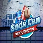Logo cu două doze de suc și o minge de baseball pe un fundal de perete crăpat