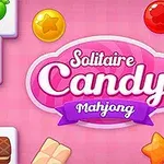 Piese de mahjong cu imagini de dulciuri pe un fundal roz