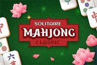 Solitaire Mahjong într-un stil clasic, cu teme de fildeș și verde