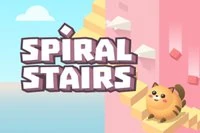Ești o pisică 3D și trebuie să urci o scară în spirală