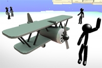 Zboară prin cerul lumii stickman cu avionul tău!