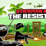 Personaje stil stickman înarmate, cu elicoptere pe fundal și palmieri, însoțite de un titlu mare