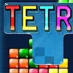 Blocuri colorate în albastru, galben, verde și roșu aranjate sub un titlu multicolor TETRA