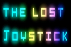 Text multicolor The Lost Joystick pe fundal negru