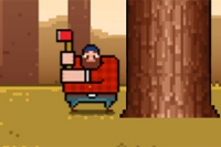 Timberman este un joc retro extrem de captivant pentru scoruri mari