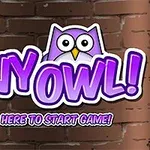Text violet TINY OWL!