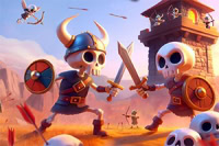 Rezistă atacurilor Vikingilor zombificați!