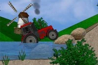 Condu un tractor și pregătește-te pentru o cursă nebună off-road