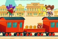 Sari peste tren ca un bandit. Evită pericolele, adună prada și cucerește