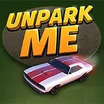 Textul Unpark Me este plasat deasupra unei mașini sport de culoare albă cu dungi roșii pe un fundal verde