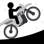 Siluetă pe motocicletă urcând o pantă lângă un semn de avertizare