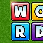 Litere colorate care formează cuvântul WORD pe un fundal verde