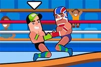 Pregătește-te pentru distracția de wrestling în jocul pentru doi jucători,