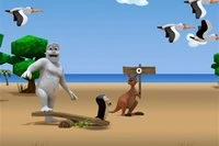 Aruncă pinguinul cât de departe poți
