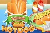 Yummy Hotdog este un joc de gătit unde prepari un hotdog delicios de la zero